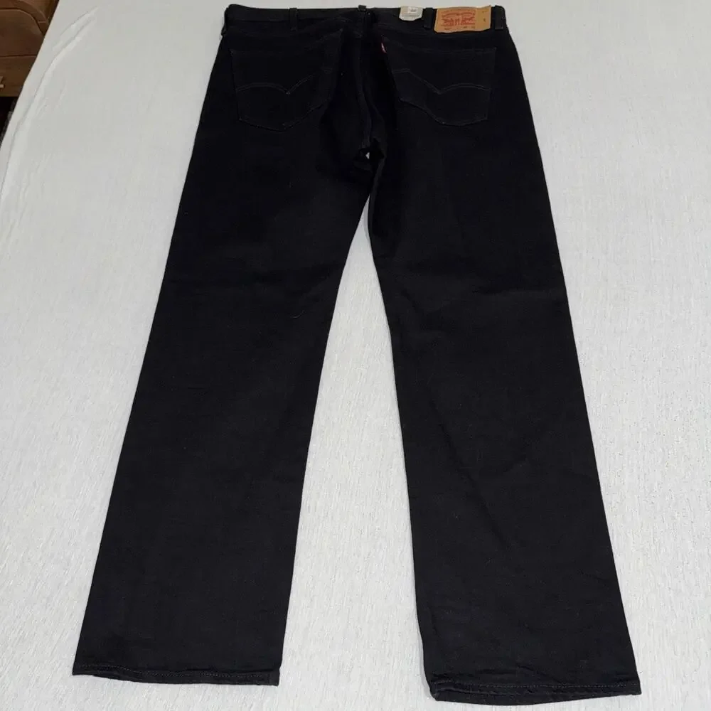 NEW Levi's 501 Original Shrink to Fit Jeans Black Button Fly Straight Mens 40x32